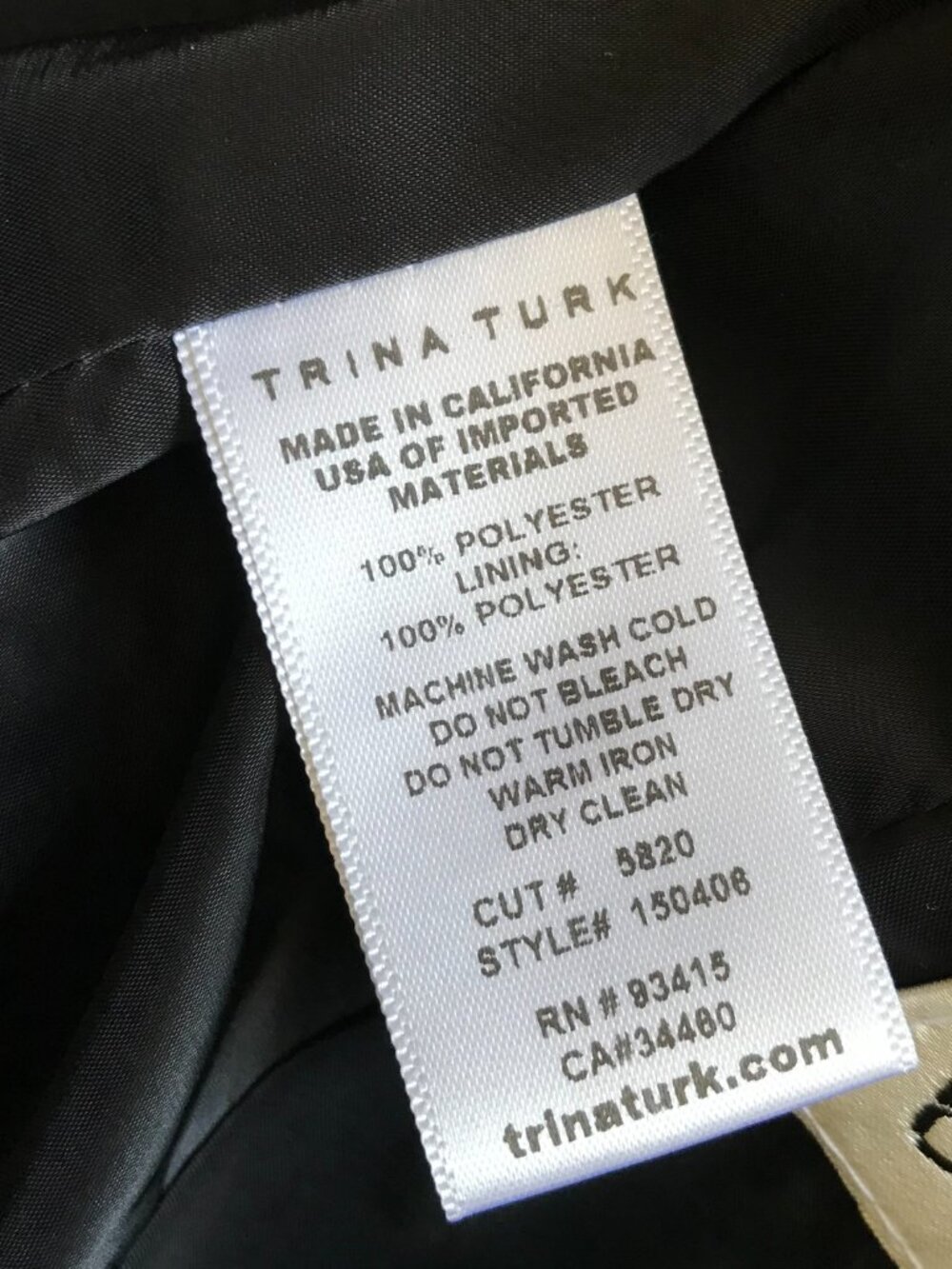 Trina Turk Bee Cape Blazer Jacket Womens 4 Black Crepe Long Sleeve One Button - Picture 8 of 13